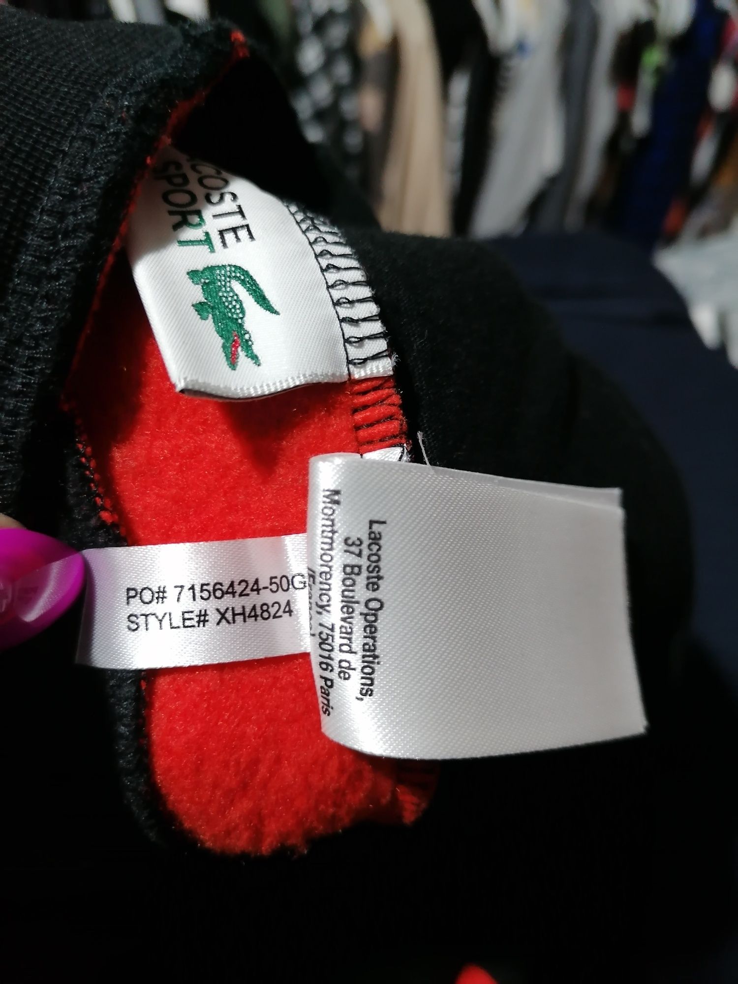 LACOSTE pantaloni negri mărimea S