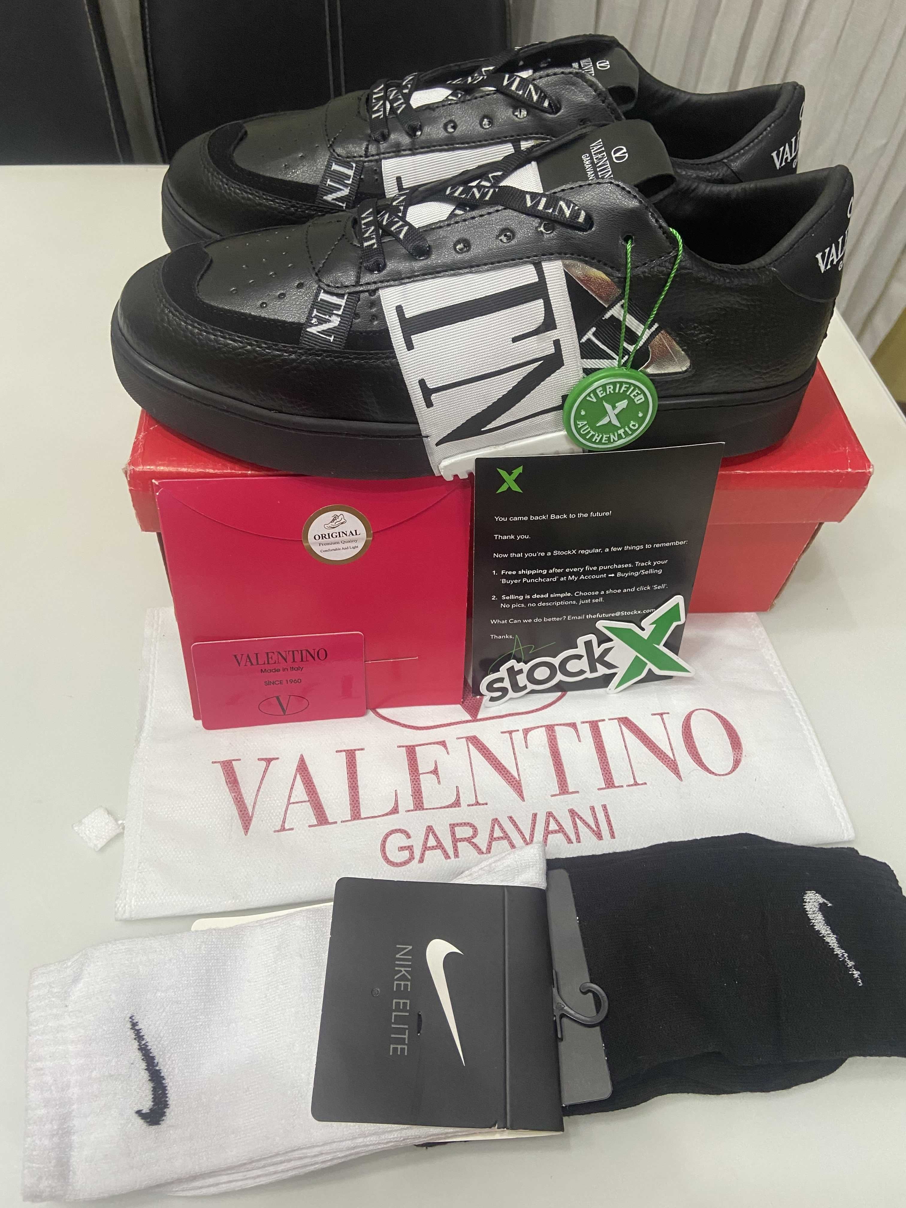 Valentino Garavani VL7N BLACK Leather Lux Sneakers 40,41,42,43,44,45