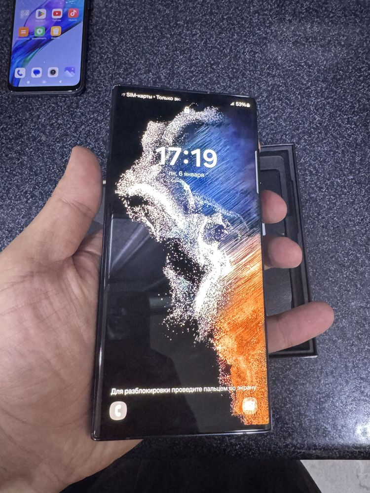 samsung s22 ultra pamit 12.256g ideal holatda karopka dak bor