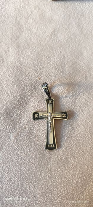 Мъжки сребърен кръст! Чисто нов!!!