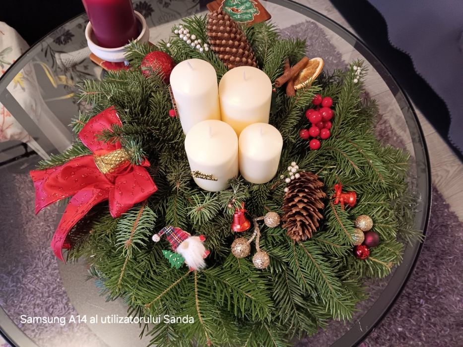 UNICAT ! Coronita sau aranjament natural cu sau fara lumanari