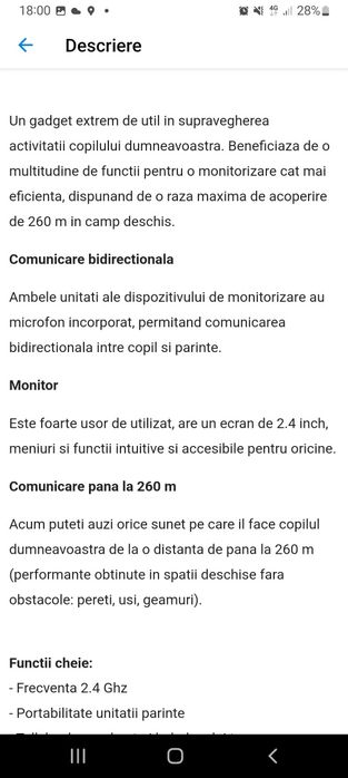 Baby monitor VB605