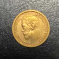 Царская золотая монета 5 рублей 1898года