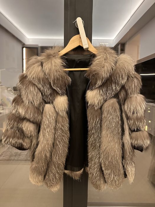 Blana naturala de vulpe argintie