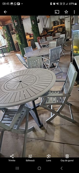 Vând set de masa +scaune lemn masiv
