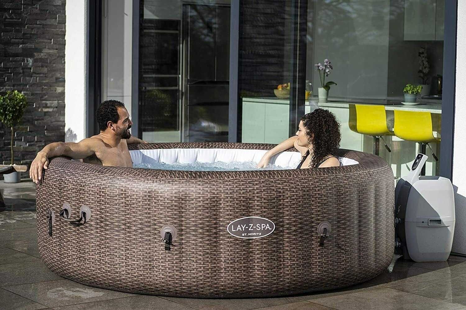 Джакузи Lay Z Spa St Moritz,5-7 души,ратанов ефект,140 airjets система