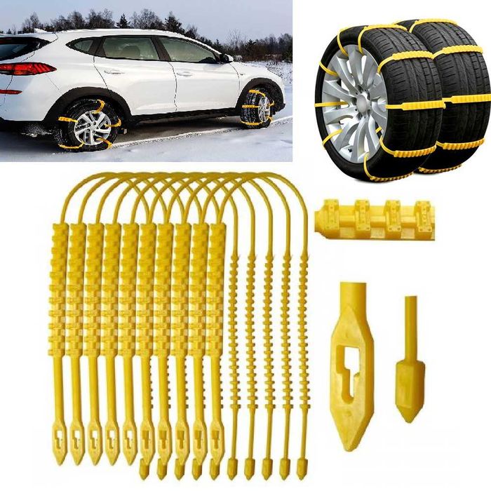 Универсални PVC вериги за сняг, лед и кал 10бр комплект от14"- до19"