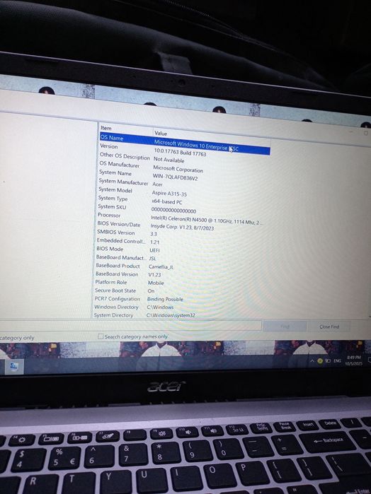 Noutbuk acer aspire 3