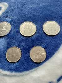 Monede vechi 100 lei,marca germană,liră italiana