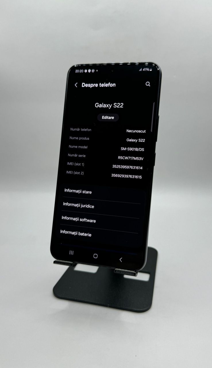Solamanet vinde: Samsung Galaxy S22 Black duos 128+8Gb