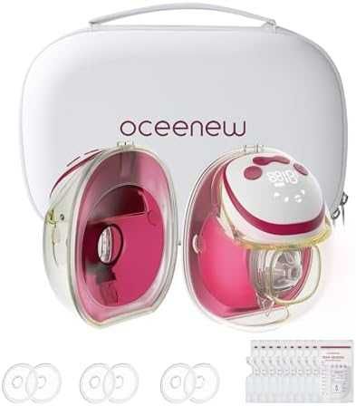 Нови 2 броя Безжична помпа за кърмене 300mmHg – 15 нива, памет Oceenew