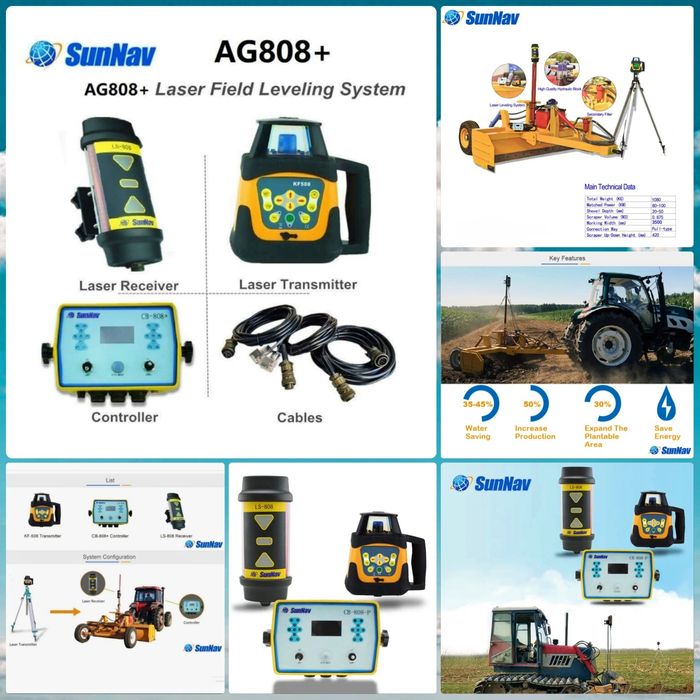SUNNAV AG808+ — Автоматик лазерли профессионал ер текислаш тизими