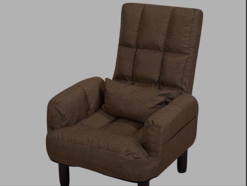 NOU Fotoliu cu taburet "OLAND", maro, recliner