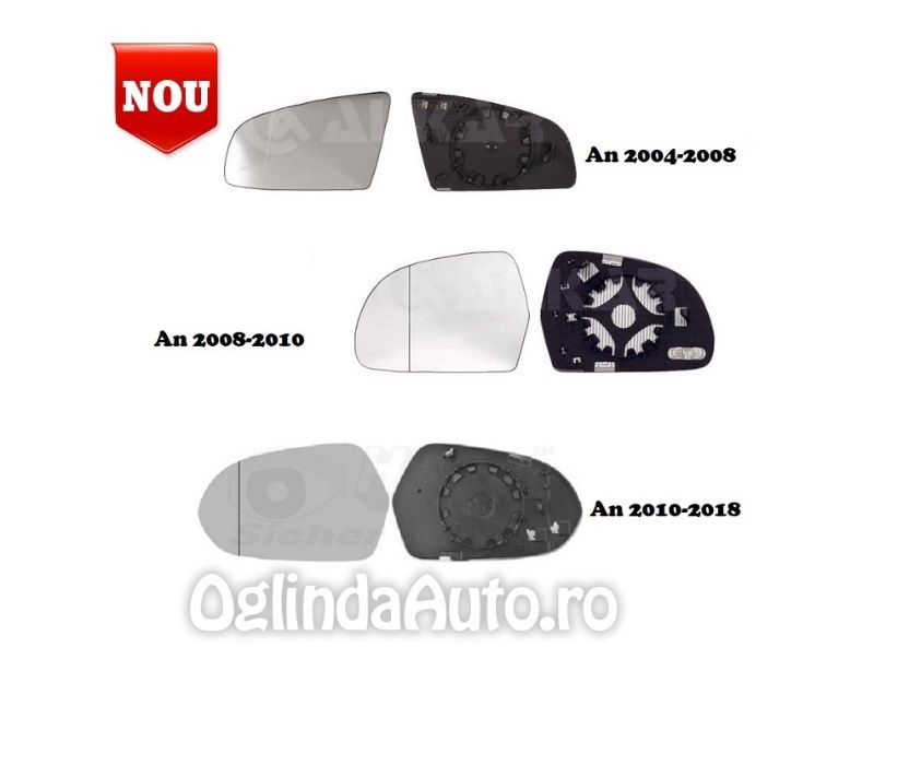 Oglinda AUDI A6 geam sticla oglinzi stanga dreapta cu incalzire MONTAJ