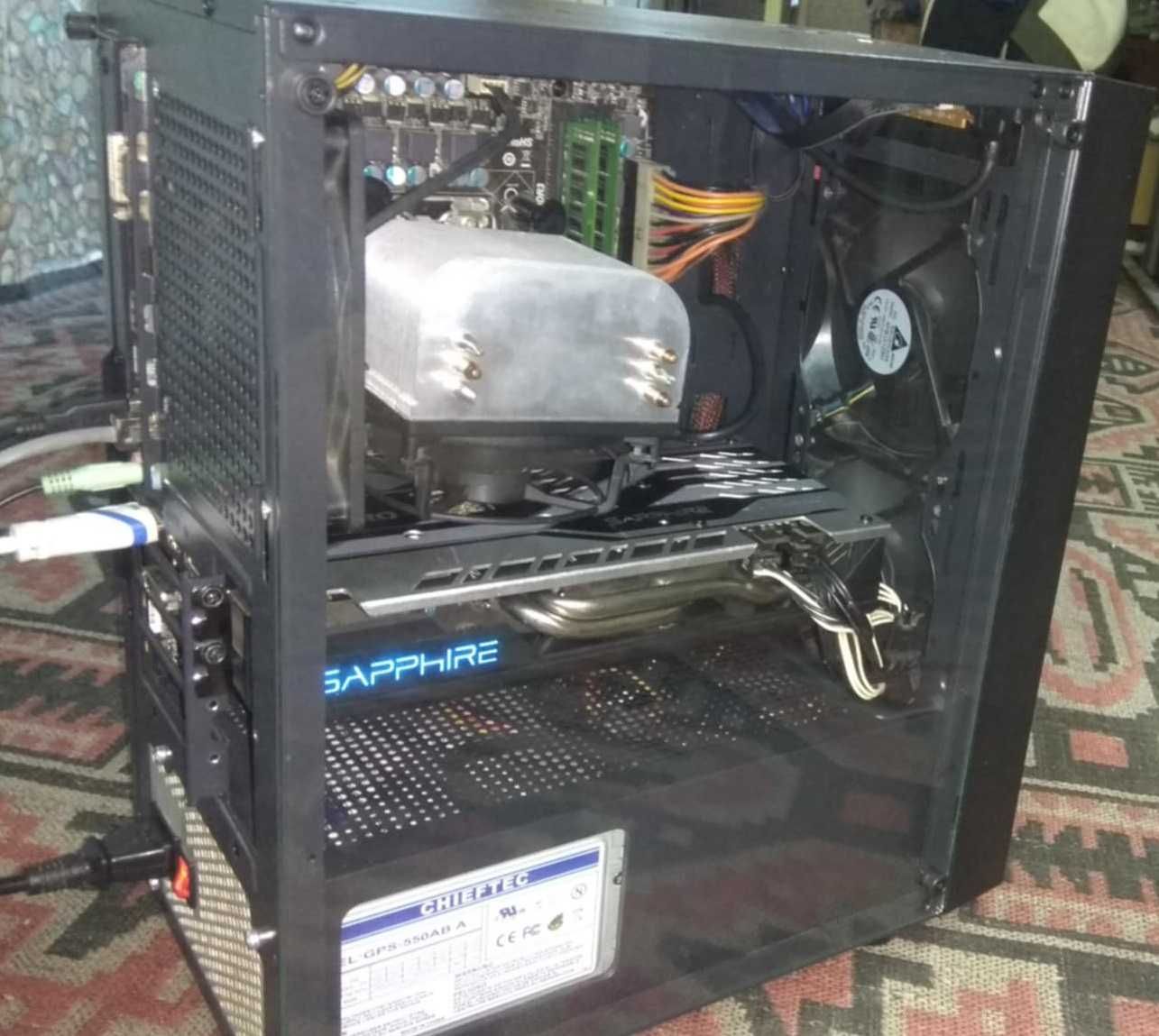 ГеймингPC XeonE31280/4с/8т/RX570-4gb/16gbDDR3/128ssd/500hdd/550PSU