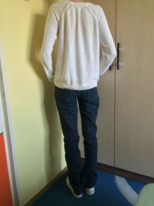 blugi drepti albastri