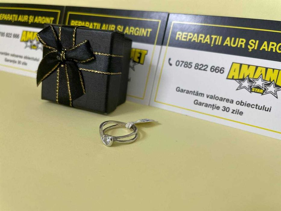 inel aur alb 14k (m1) staramanet