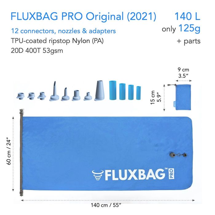 Fluxbag преносима удобна помпа за бързо надуване за надуваеми матраци,