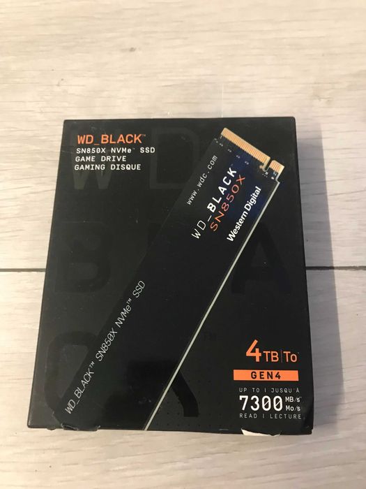 SSD NVMe 4TB WD BLACK SN850X • Gen4 • 7300 MB/s • Gaming / PC / Laptop