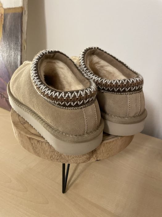 Papuci tip UGG, 36, bej