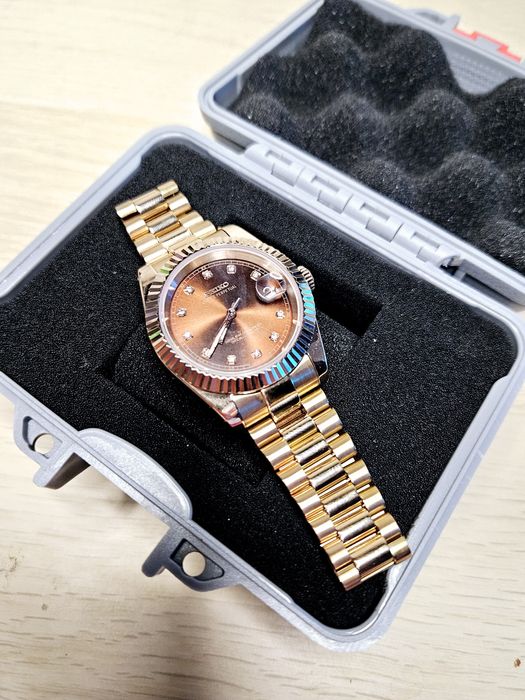Seiko Datejust Skeleton Rose Gold Custom