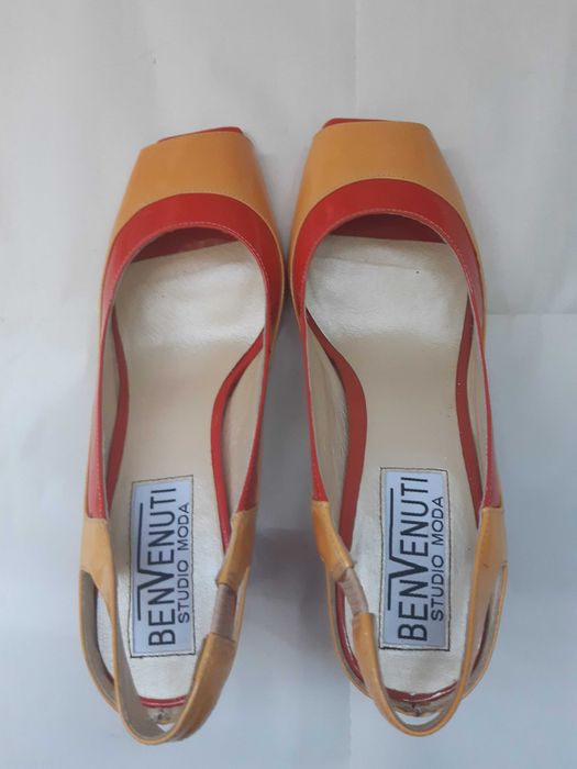 VAND SANDALE dama, din piele, Benvenutti, 38 = fix 24 cm