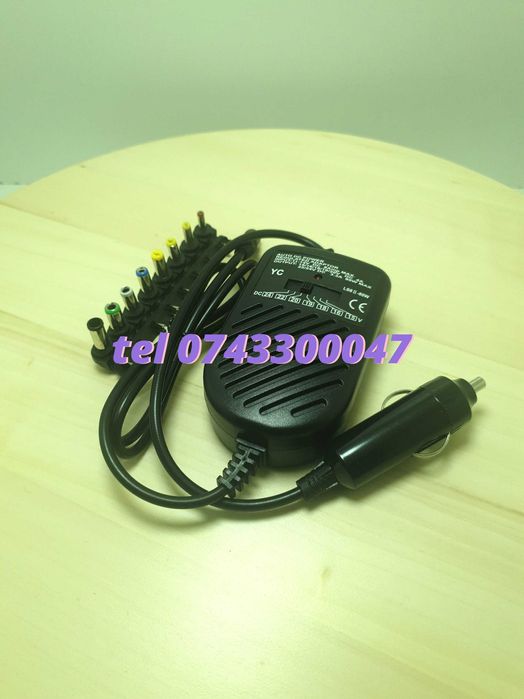 Incarcator Auto Universal Pentru Laptop80w Alimentare 12vcu 8 Cone