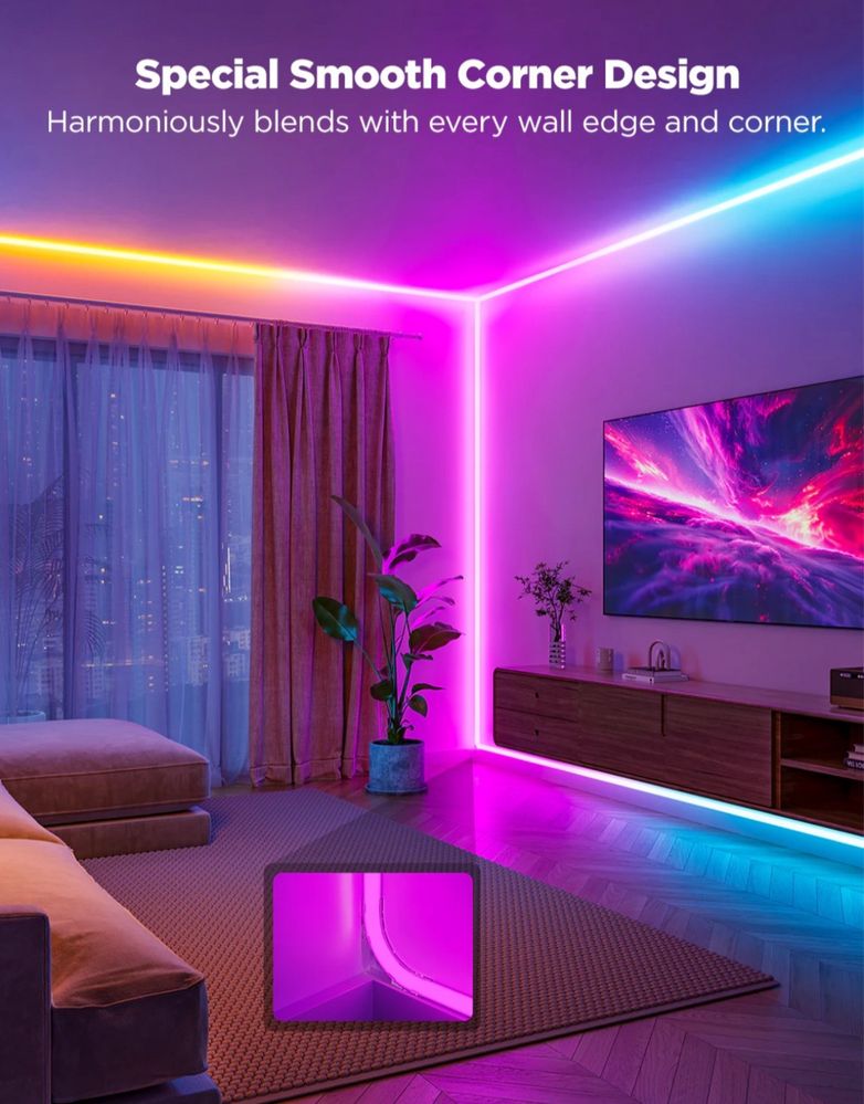 Govee neon rope light Цветна светлина синхронизация на музика
