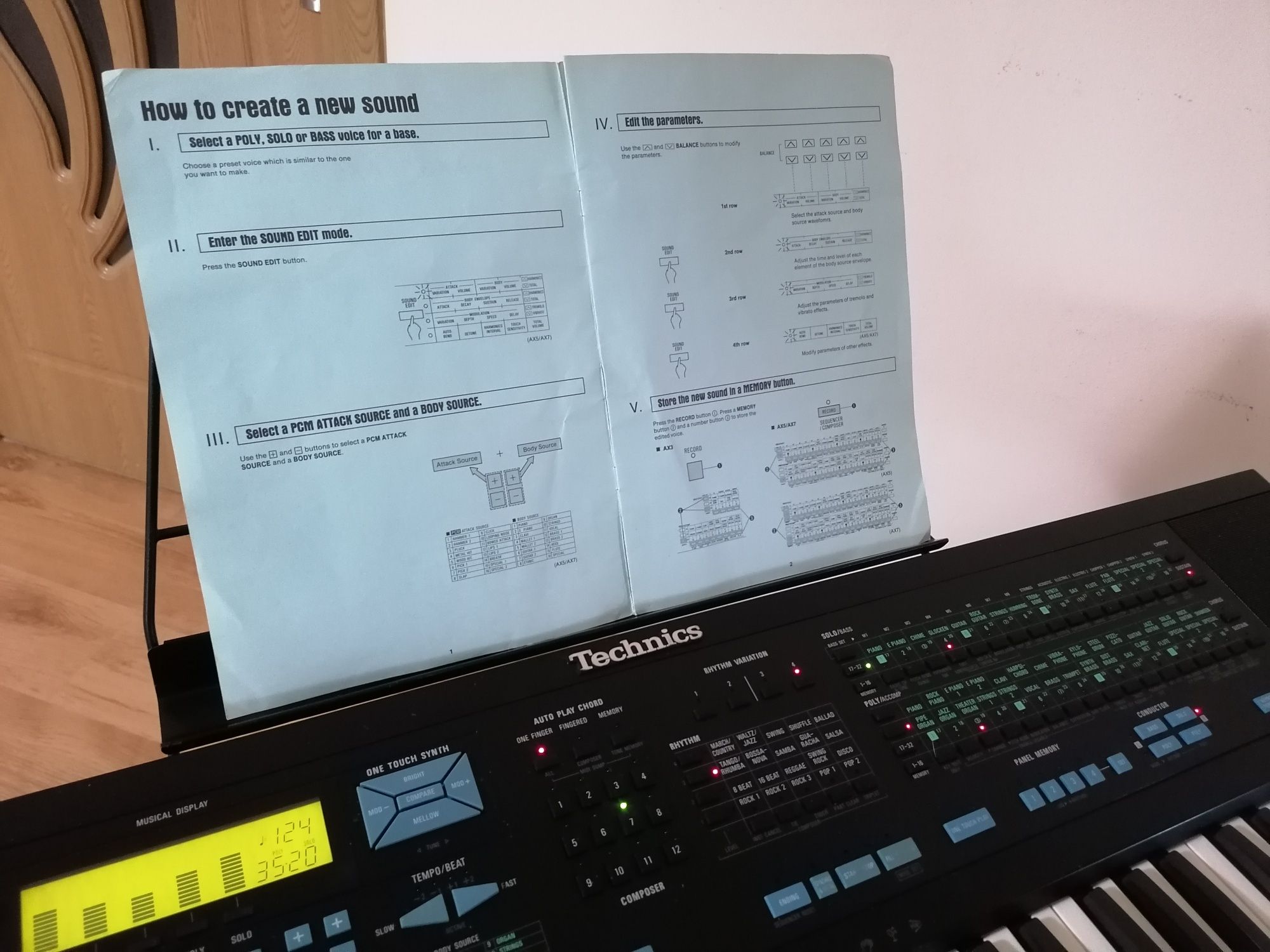 TECHNICS sx-AX7 sinteztor keyboard orga pian