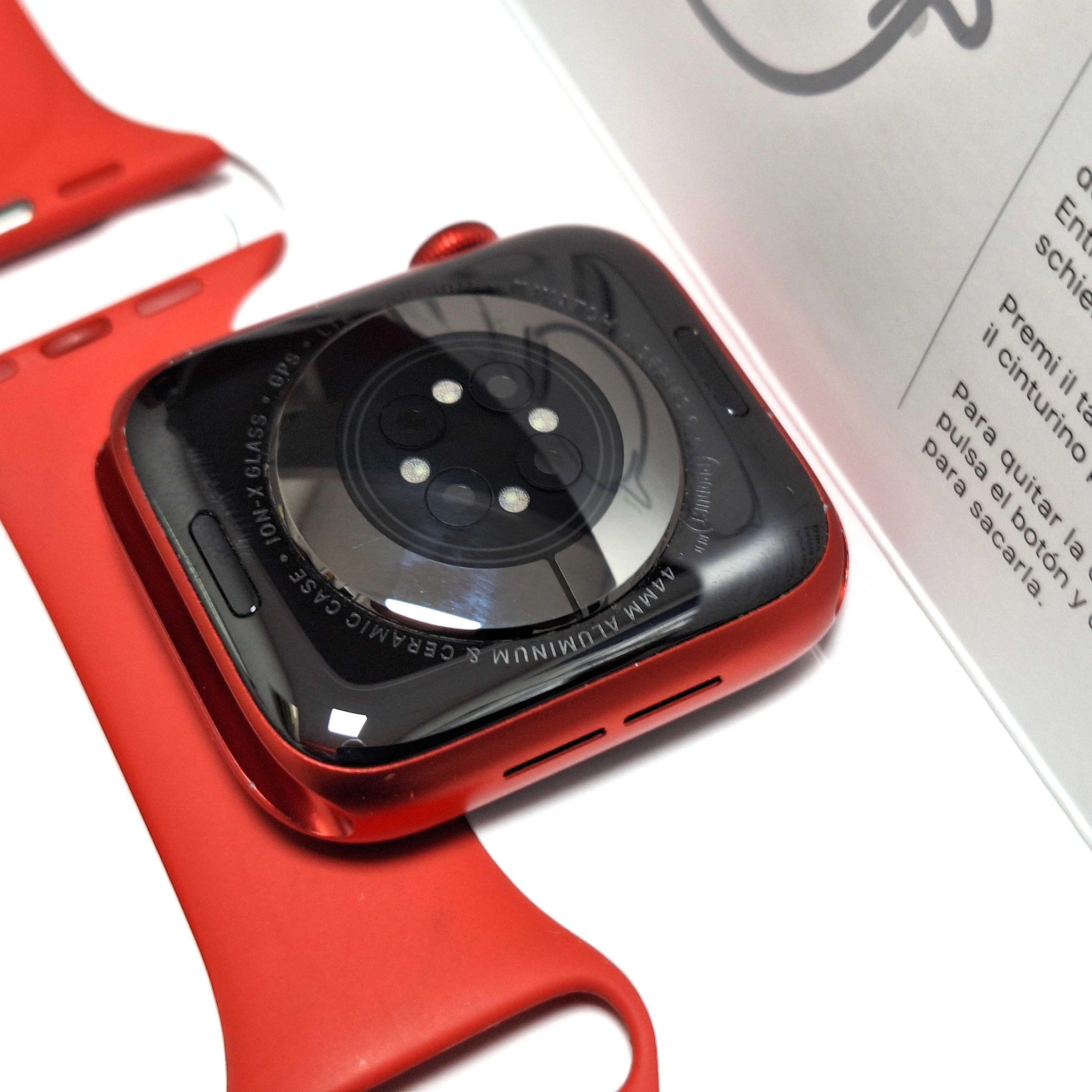 с iCloud!!! Apple Watch Series 6 GPS 44mm RED Aluminium Case