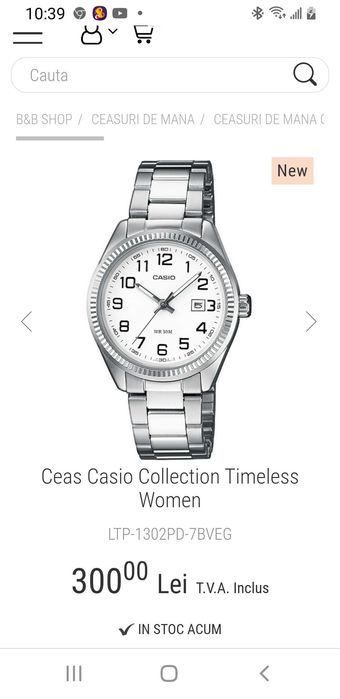 Ceas Casio Dama argintiu