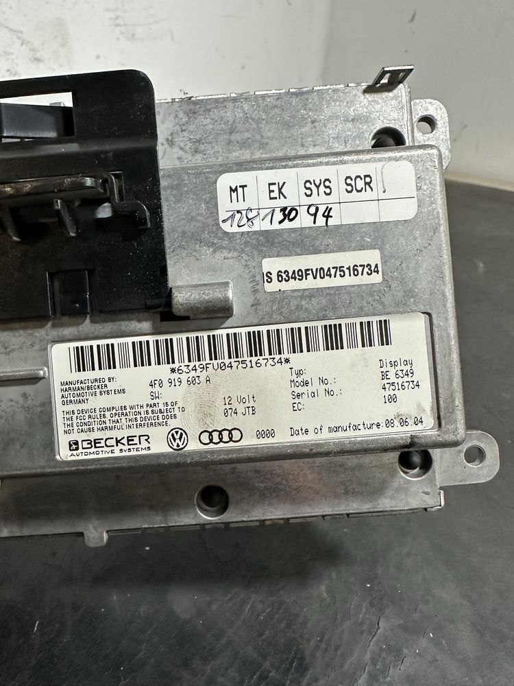 Display navigatie bord Audi A6 C6 4F0919603A