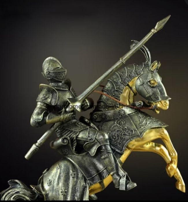 Американская ретро скульптура римская рыцаря из  керамика