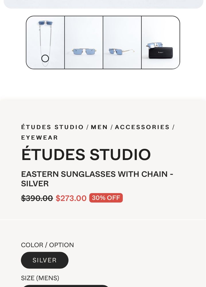 Слънчеви очила Etudes silver