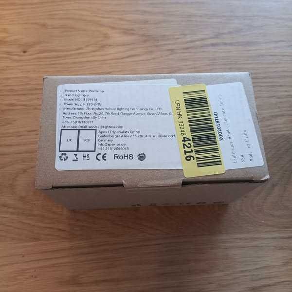 НОВА! LED лампа за стена, аплик, топло бяло, 4W, 2 бр/к-кт