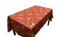Ocazie.Fata masa rosie 140x220, VINGI Italia 100% bumbac, de sarbatori