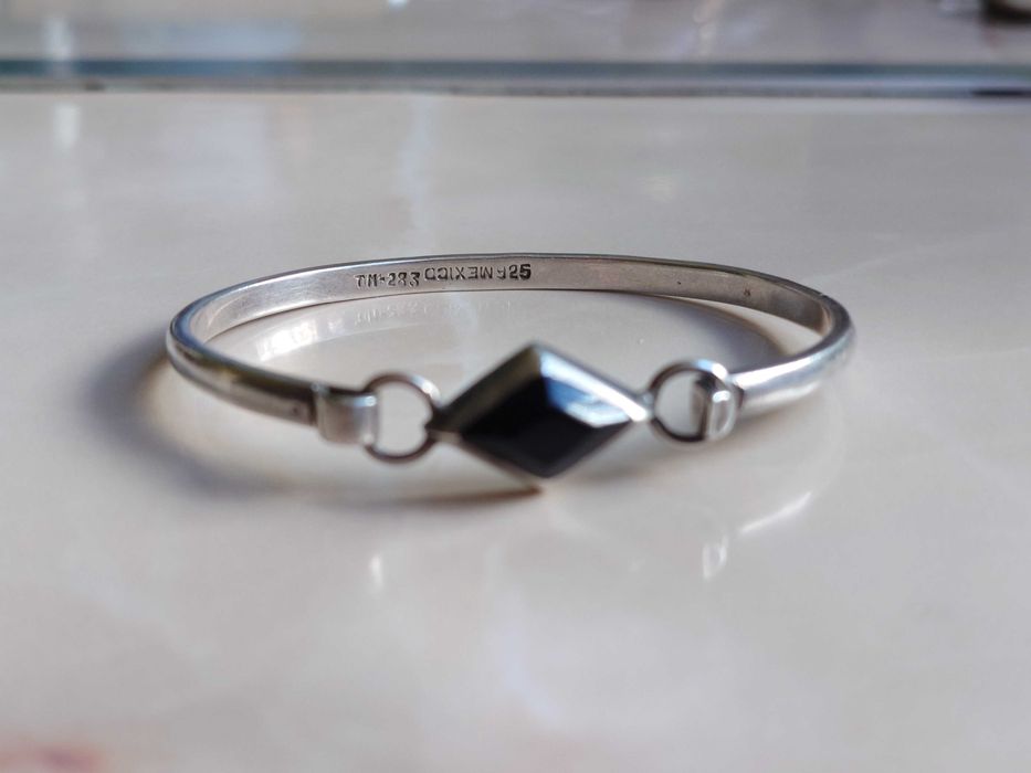 Bratara taxco mexico din argint cu piatra onix