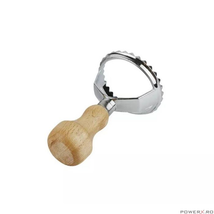 Forma pentru taiat ravioli, aluat galuste, inox-lemn, 6,5 x 10 cm,