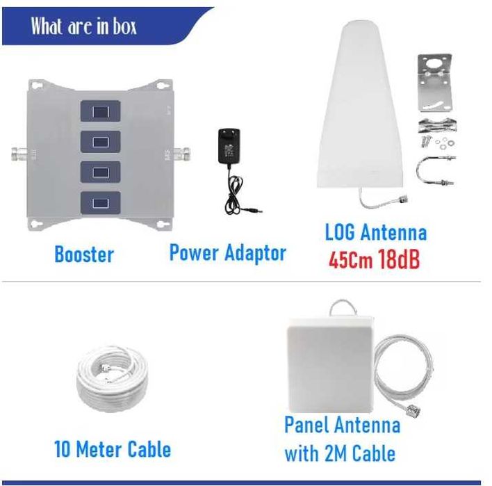 Чисто нов 4-бандов GSM / 3G / 4G усилвател на сигнал (Рипитър)