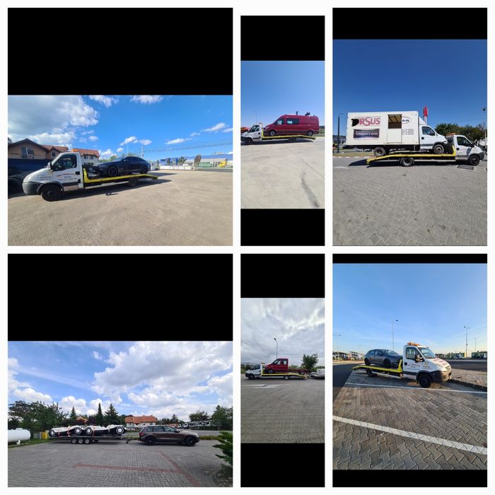 Servicii tractări /platformă auto non-stop  Autostrada Turda -Gilău
