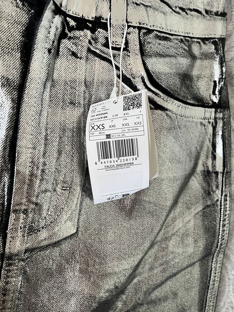 Fusta lunga mango xxs metalica