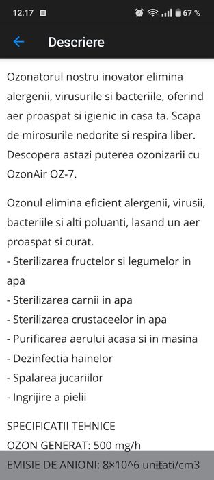 Purificator Ozon Air OZ-7