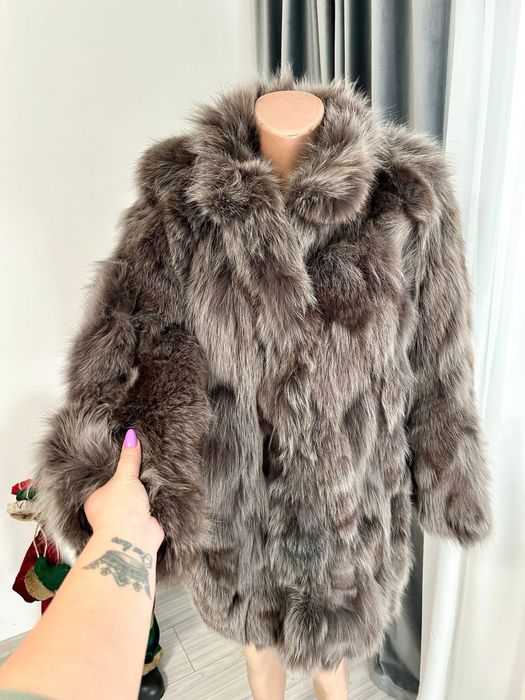 Blana naturala vulpe argintie