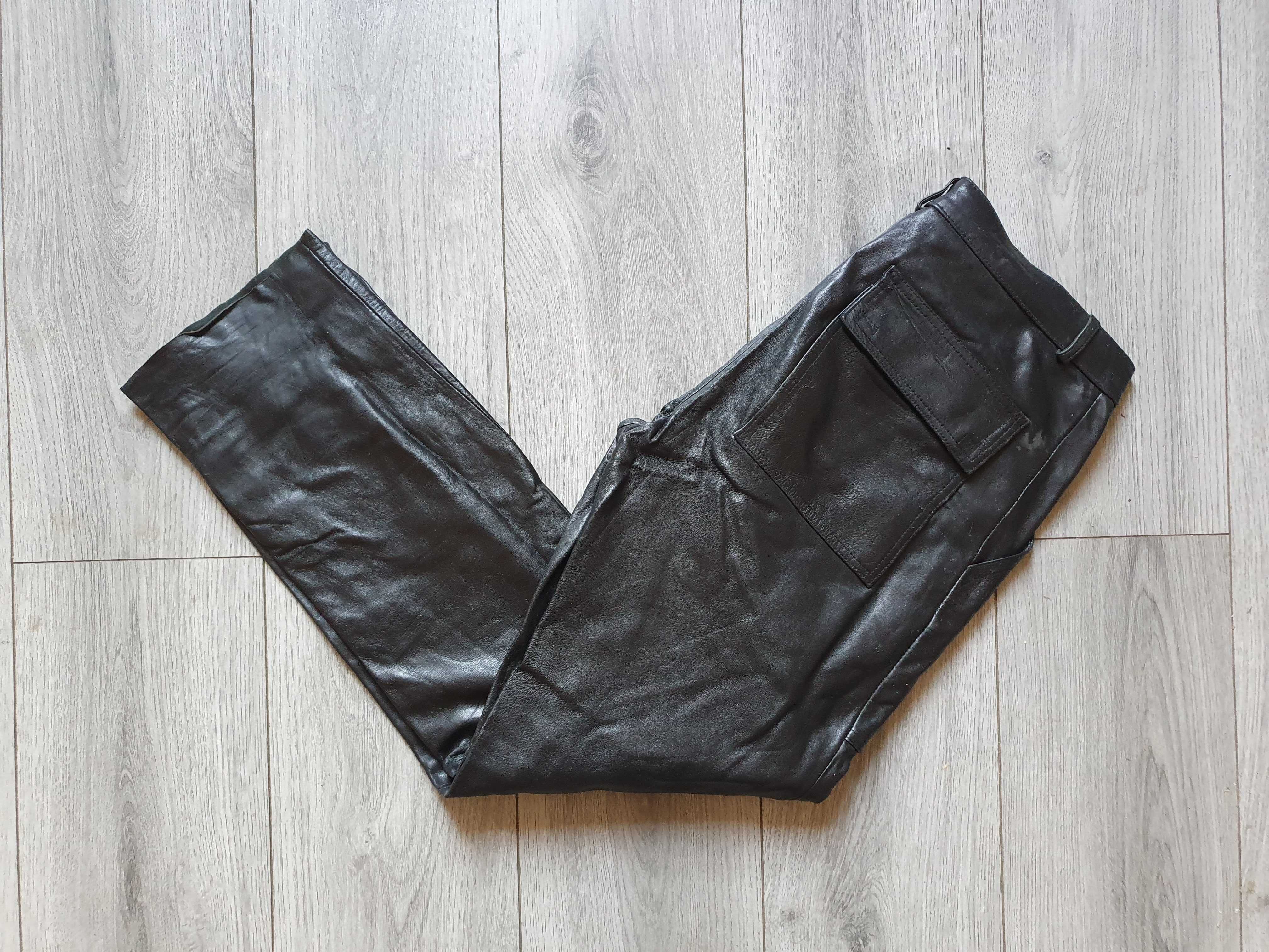 Pantaloni de piele ARIZONA (rock, motor) - Marimea 46 (Talie 81 cm)
