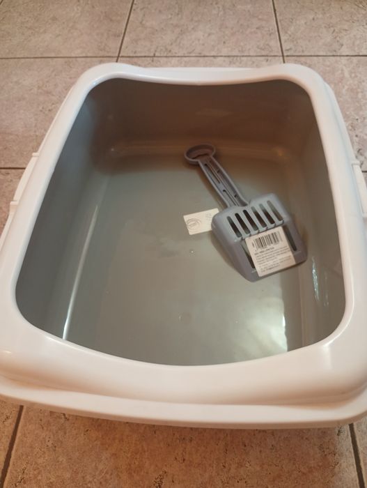 Litiera cu ramă mare pisici nouă cu lopatica, 48×37×16 cm