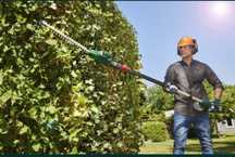 Foarfeca trimmer telescopica gard viu copaci