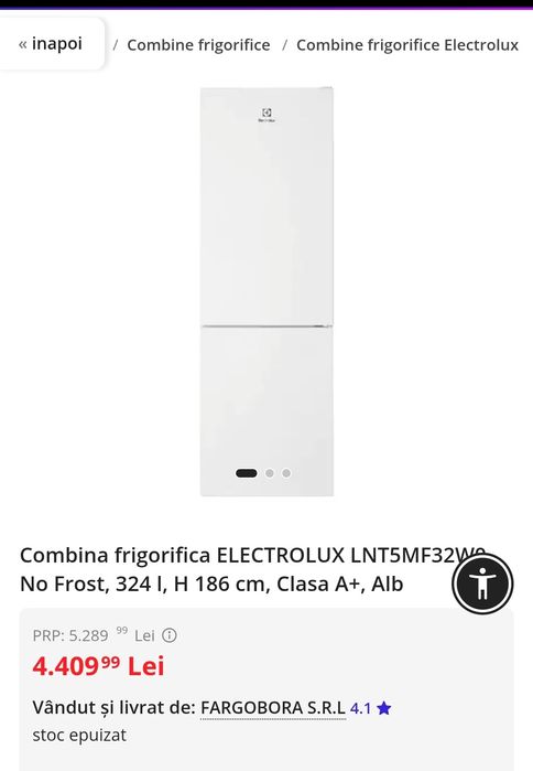 Frigider Electrolux