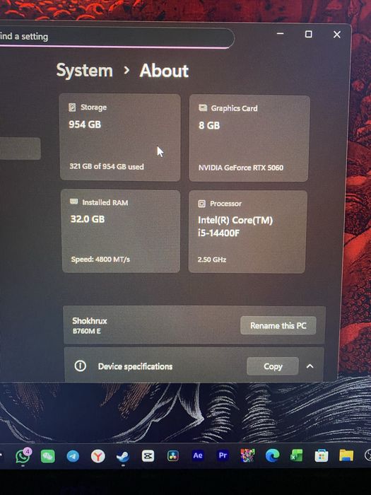 Igravoy Full Komplekt Kompyuter Stream uchun! | i5-14400F | RTX 5060