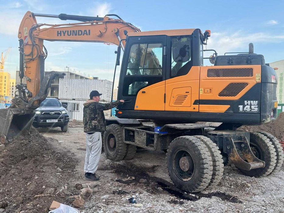 Услуги колёсных экскаватор гидромолот ямобур аренда вилы СКИДКА