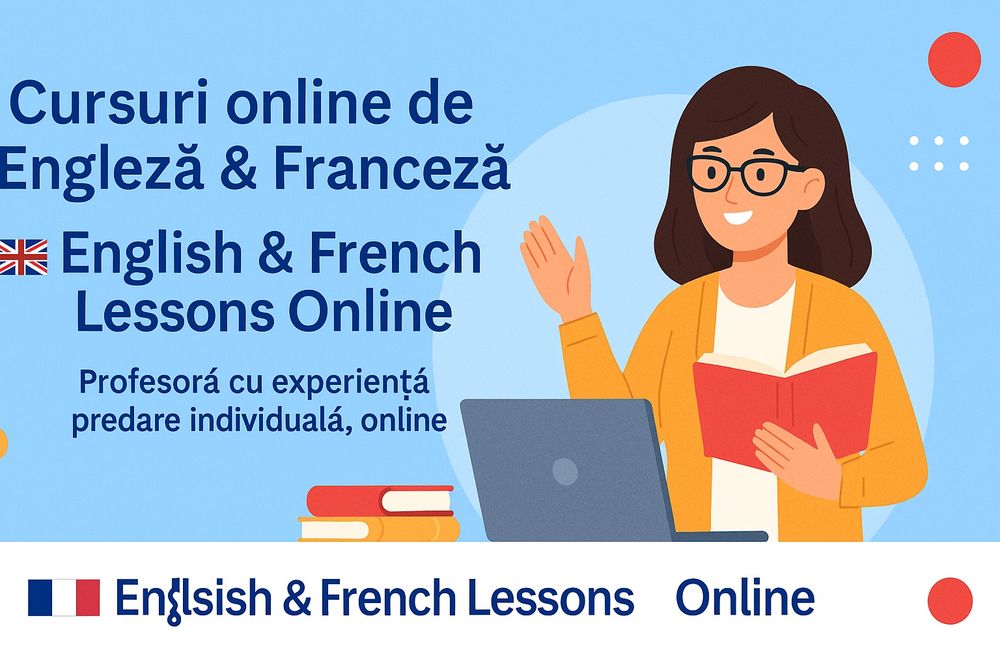 Cursuri online de limbă franceză și engleză  – personalizate.